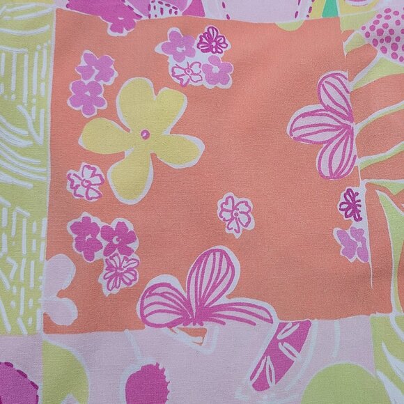 Lilly Pulitzer Multi Color Patchwork Pants Size 8-Vintage - Picture 13 of 16